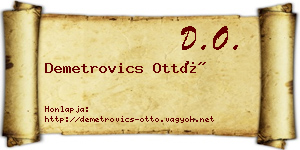 Demetrovics Ottó névjegykártya