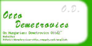 otto demetrovics business card